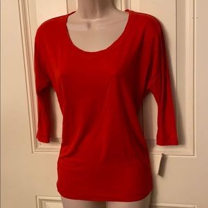 RachelRoy long sleeve top XS RED orange undertone